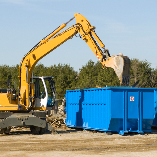 are there any restrictions on where a residential dumpster can be placed in Old Hundred NC